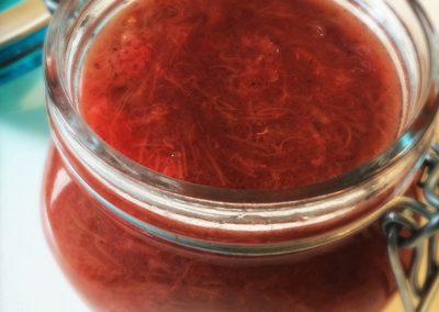 Rabarber-jordbær marmelade